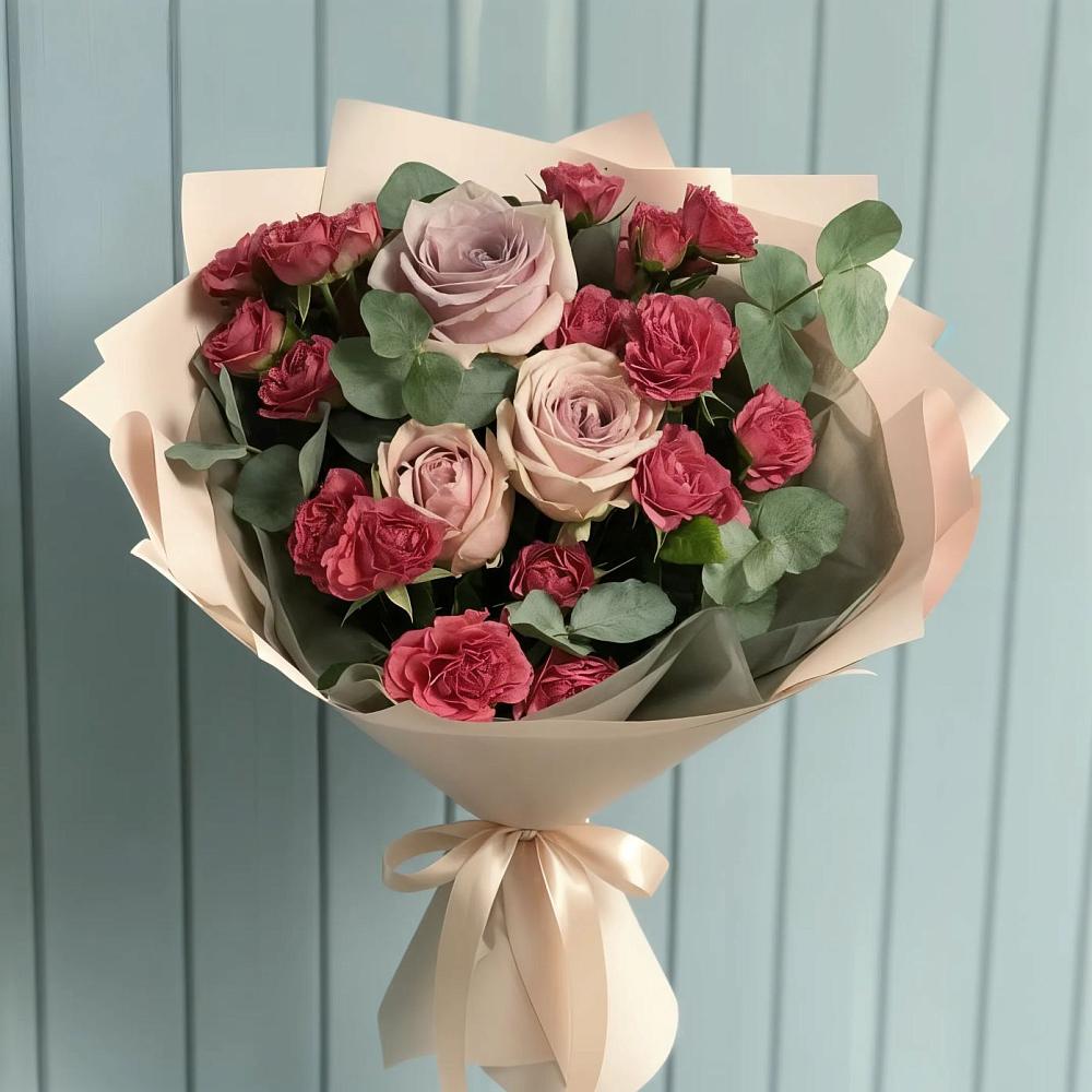 Букет цветов из: Гвоздики и Розы в Товарковский