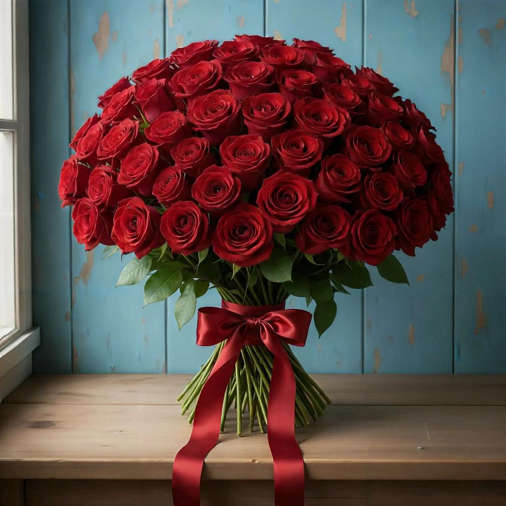 Букет Красные розы Блэк Меджик в Товарковский