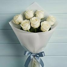 Букет 7 Белых роз Эдлесс Лав в Товарковский