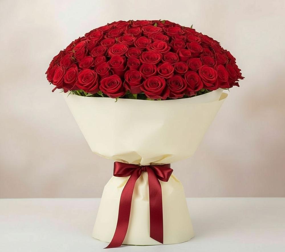 Букет 101 Красная роза Милано в Товарковский