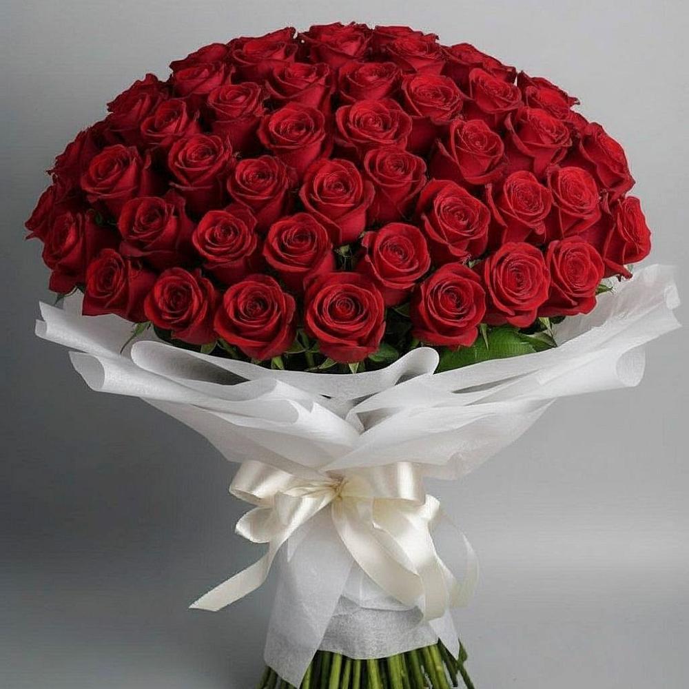 Букет 101 Красная роза Блэк Мэджик в Товарковский