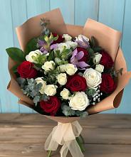 Букет цветов из:  Розы и Альстромерии #REPLACE_PRED# Товарковский