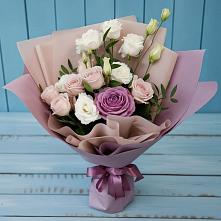 Букет цветов из:  Розы и Лизиантусы #REPLACE_PRED# Товарковский