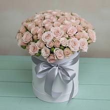 Цветочная композиция из Розы в шляпной коробке в Товарковский