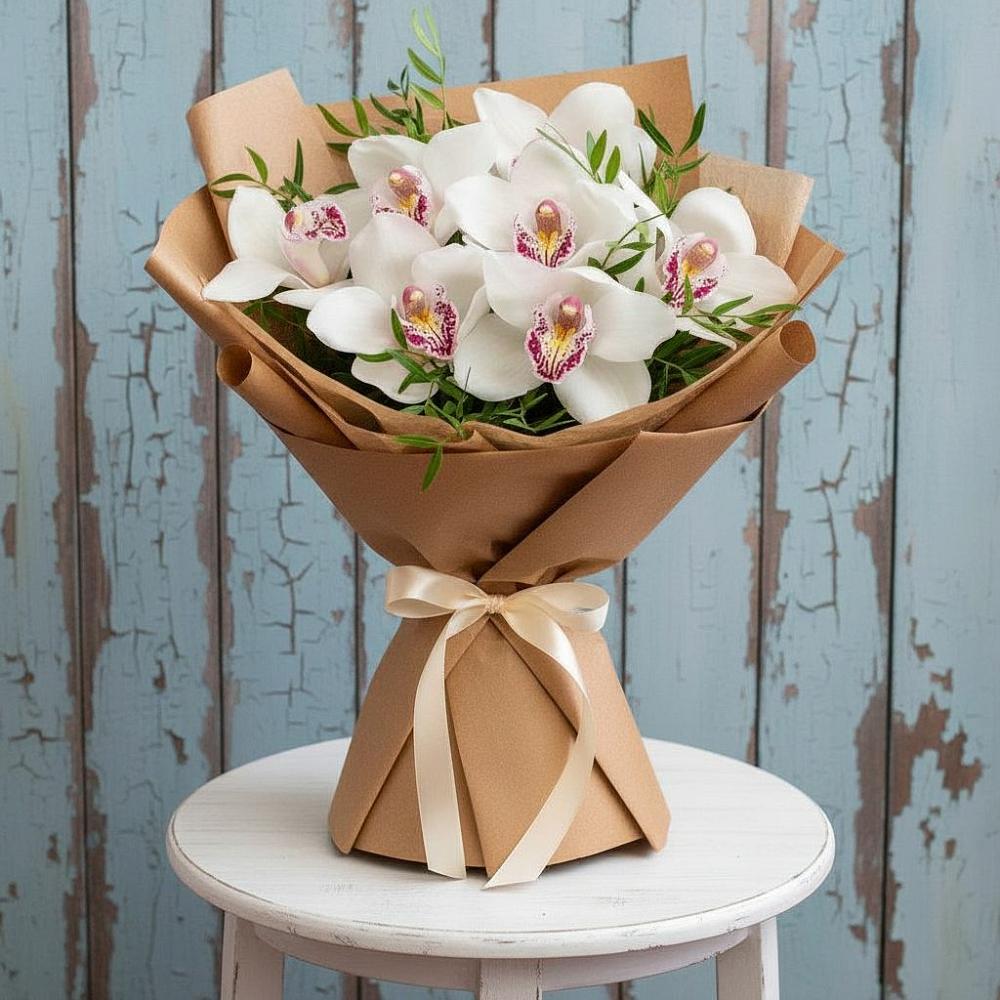 Букет цветов из: Орхидеи и Розы в Товарковский