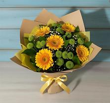 Букет цветов из:  Герберы и Хризантемы #REPLACE_PRED# Товарковский