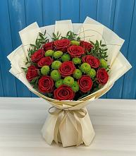Букет цветов из:  Розы и Хризантемы в Товарковский