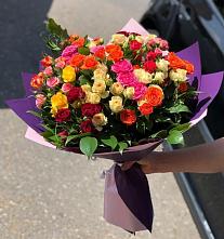 Букет Микс из разноцветных кустовых роз #REPLACE_PRED# Товарковский