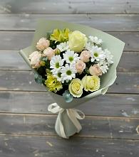 Букет цветов из:  Альстромерии, Розы и Хризантемы #REPLACE_PRED# Товарковский