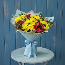 Букет цветов из:  Альстромерии и Хризантемы #REPLACE_PRED# Товарковский