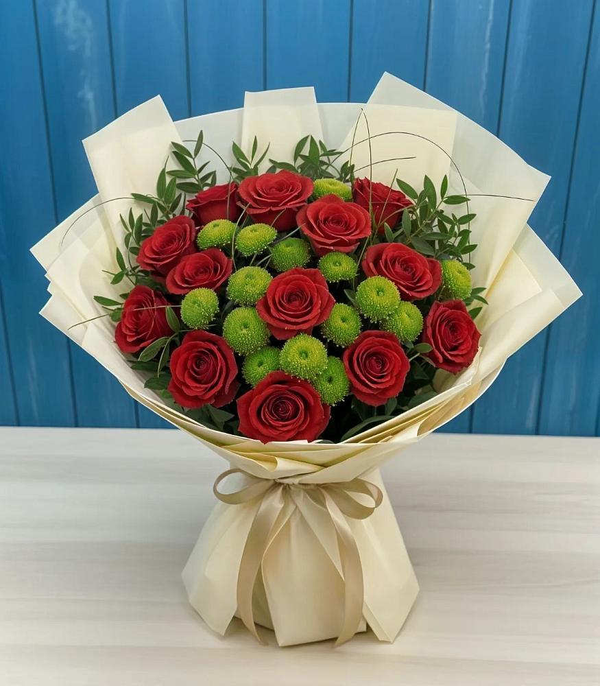 Букет цветов из: Розы и Хризантемы в Товарковский