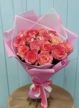 Букет 15 Розовых роз Равель в Товарковский