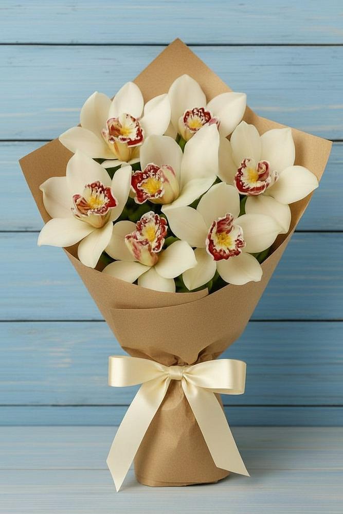 Букет цветов из: Орхидеи и Розы в Товарковский